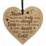 Mum Gifts Hanging Engraved Heart Mum Gift From Daughter Son