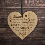 Mum Gifts Hanging Engraved Heart Mum Gift From Daughter Son