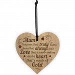 Mum Gifts Hanging Engraved Heart Mum Gift From Daughter Son