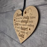 Mum Gifts Hanging Engraved Heart Mum Gift From Daughter Son