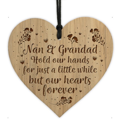 Special Nan And Grandad Sign Engraved Heart Thank You Gift