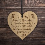 Special Nan And Grandad Sign Engraved Heart Thank You Gift