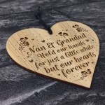 Special Nan And Grandad Sign Engraved Heart Thank You Gift