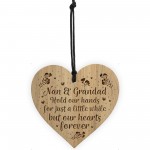 Special Nan And Grandad Sign Engraved Heart Thank You Gift