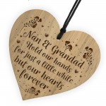 Special Nan And Grandad Sign Engraved Heart Thank You Gift