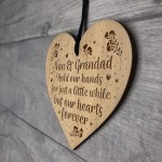 Special Nan And Grandad Sign Engraved Heart Thank You Gift