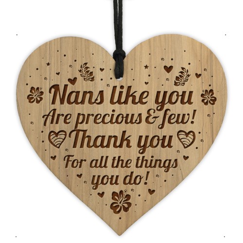 THANK YOU GIFT For Nan Engraved Heart Nan Plaque Nan Christmas