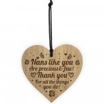 THANK YOU GIFT For Nan Engraved Heart Nan Plaque Nan Christmas