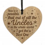 UNCLE PLAQUE Novelty Uncle Gift For Birthday Christmas Engraved