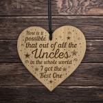 UNCLE PLAQUE Novelty Uncle Gift For Birthday Christmas Engraved