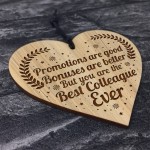 Best Colleague Gift Engraved Heart Leaving Colleague Birthday