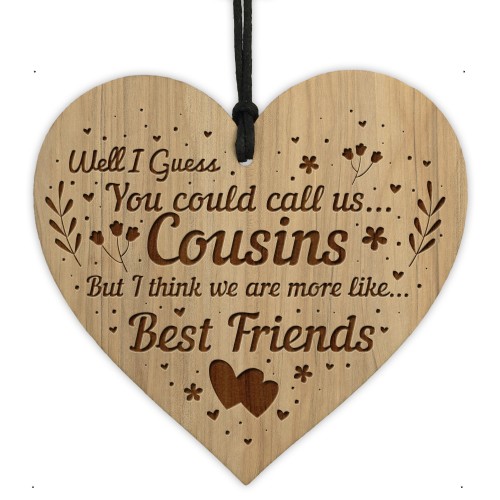 Cousin Sign Engraved Heart Best Friend Sign Cousin Birthday Xmas