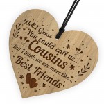 Cousin Sign Engraved Heart Best Friend Sign Cousin Birthday Xmas