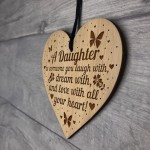 Special DAUGHTER Gift Engraved Heart Daughter Sign Birthday Xmas