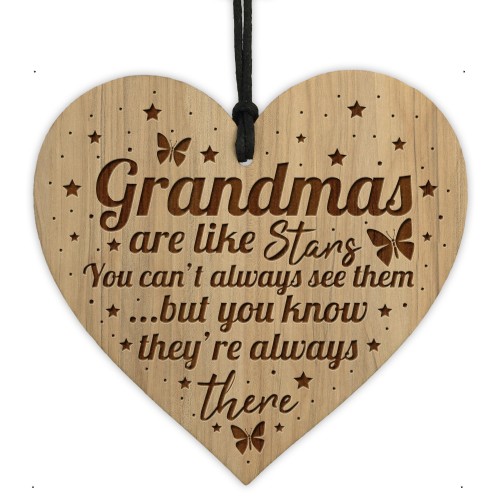 Thank You Gift For Grandma Engraved Heart Grandma Plaque