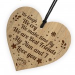 NAN GIFT Birthday Christmas Gift Engraved Heart Grandparent Gift