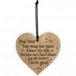 STEP DAD GIFTS Engraved Heart Thank You Step Dad Gift Birthday