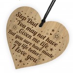 STEP DAD GIFTS Engraved Heart Thank You Step Dad Gift Birthday