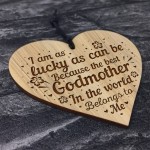 Thank You Godmother Gifts Engraved Heart Godmother Plaque Gift