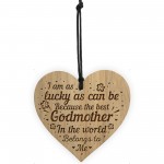 Thank You Godmother Gifts Engraved Heart Godmother Plaque Gift