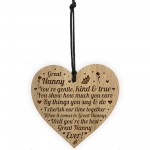 Thank You Great Nanny Gift Engraved Heart Grandparent Gifts