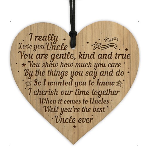 Uncle Gifts Novelty Uncle Birthday Christmas Gift Engraved Heart