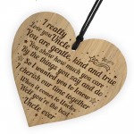 Uncle Gifts Novelty Uncle Birthday Christmas Gift Engraved Heart