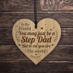 Step Dad Plaque Engraved Heart Birthday Christmas Gift For Dad