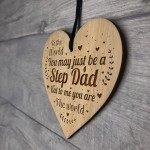 Step Dad Plaque Engraved Heart Birthday Christmas Gift For Dad