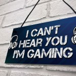 Gaming Bedroom Accessories Room Sign Novelty Gamer Plaque