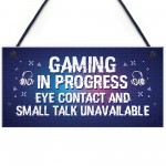 Gaming Novelty Gaming Boys Bedroom Gifts Hanging Sign Gamer