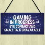 Gaming Novelty Gaming Boys Bedroom Gifts Hanging Sign Gamer