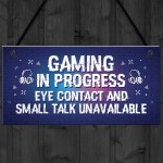 Gaming Novelty Gaming Boys Bedroom Gifts Hanging Sign Gamer