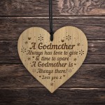 Godmother Plaque Engraved Heart Godmother Birthday Gift