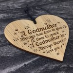 Godmother Plaque Engraved Heart Godmother Birthday Gift