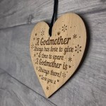 Godmother Plaque Engraved Heart Godmother Birthday Gift