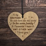  Funny Brother Present Engraved Heart Joke Brother Birthday Xmas