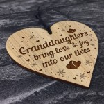 Thank You Gift For Granddaughter Engraved Heart Birthday Xmas