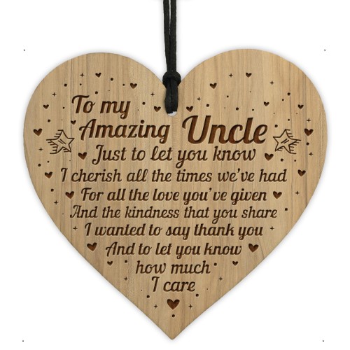 Amazing Uncle Gifts Engraved Heart Uncle Birthday Christmas Gift