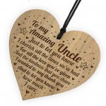 Amazing Uncle Gifts Engraved Heart Uncle Birthday Christmas Gift