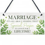 Marriage Gifts For Couple Plaque Marriage Sign Anniversary Gift 