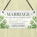 Marriage Gifts For Couple Plaque Marriage Sign Anniversary Gift 