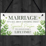 Marriage Gifts For Couple Plaque Marriage Sign Anniversary Gift 