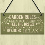 Outdoor Plaques For Garden Garden Rules Sign Novelty Friendship