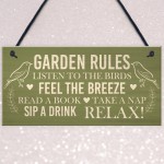 Outdoor Plaques For Garden Garden Rules Sign Novelty Friendship