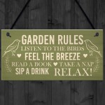 Outdoor Plaques For Garden Garden Rules Sign Novelty Friendship