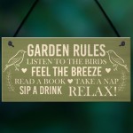 Outdoor Plaques For Garden Garden Rules Sign Novelty Friendship