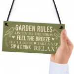 Outdoor Plaques For Garden Garden Rules Sign Novelty Friendship