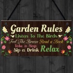 Garden Signs And Plaques For Outside Garden Rules Sign Novelty