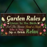 Garden Signs And Plaques For Outside Garden Rules Sign Novelty